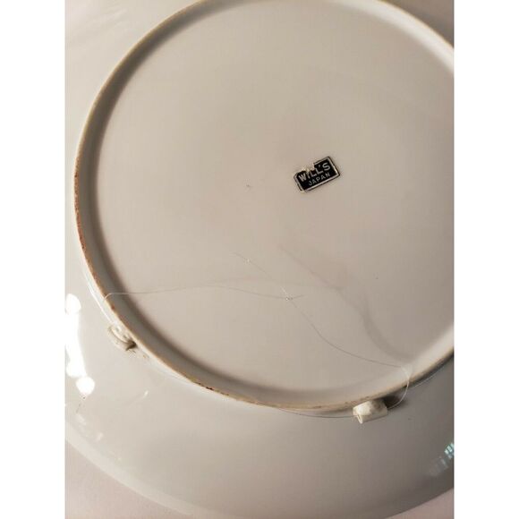 Vintage Will's Japan Decorative Floral China Wall Plate 10 1/4" Hand Painted - Picture 3 of 4